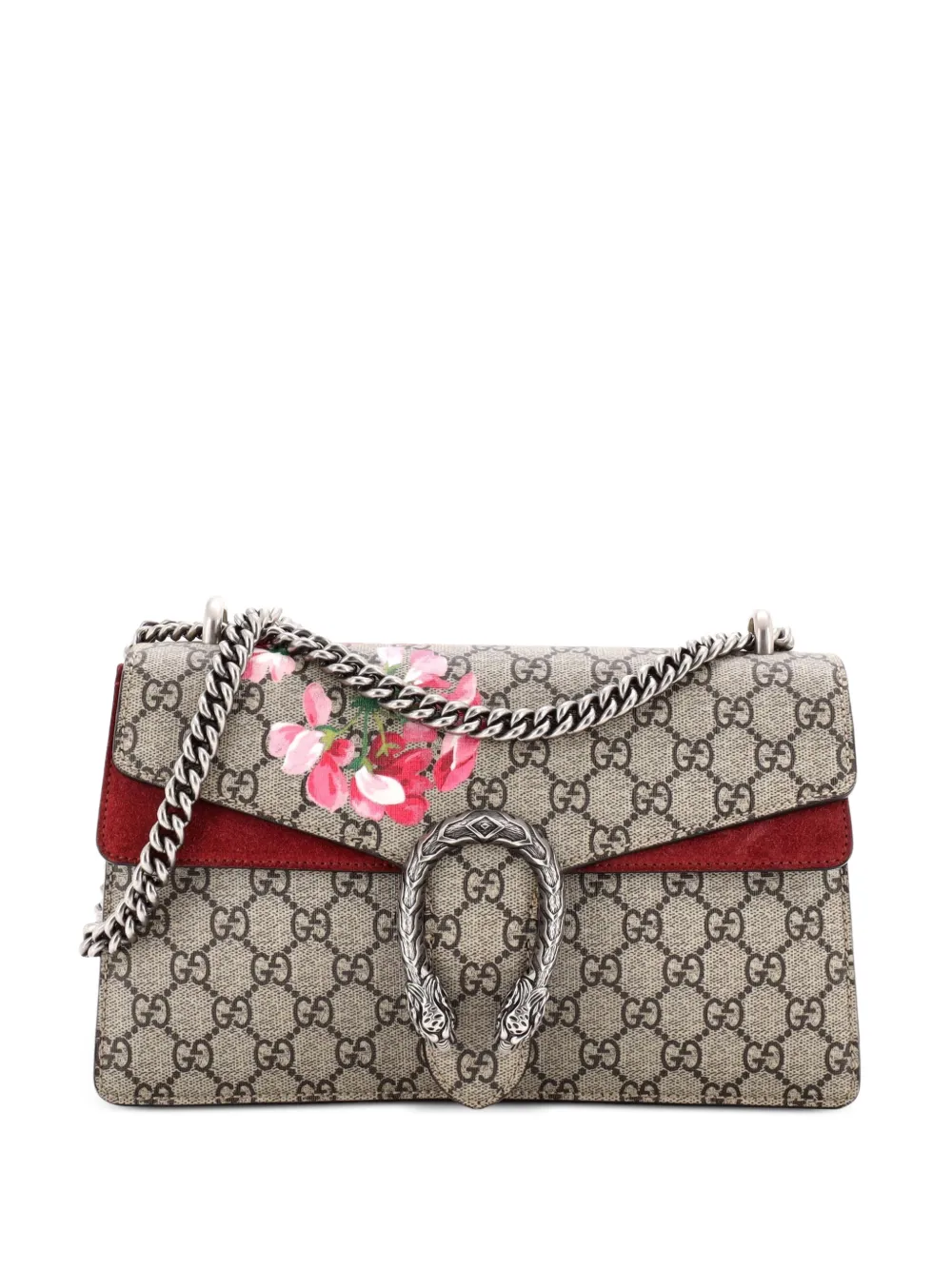 Gucci Pre-Owned Kleine Dionysus Schultertasche aus beschichtetem GG-Canvas mit Blumenprint - Braun