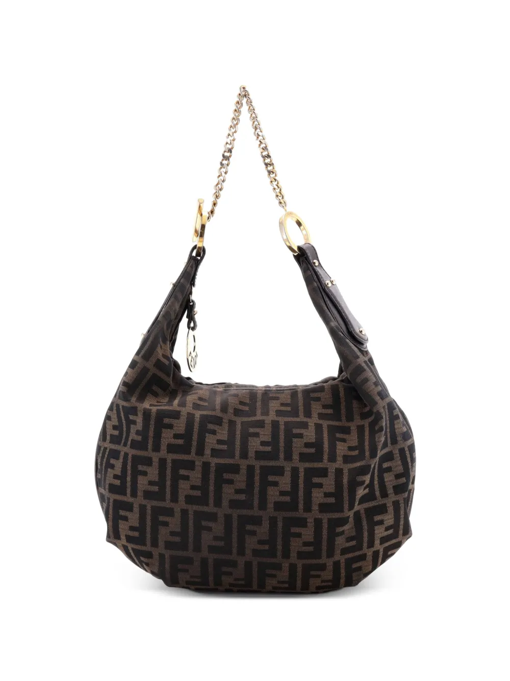 Fendi Pre-Owned Chef Chain Zucca Canvas Medium hobo bag - Brown