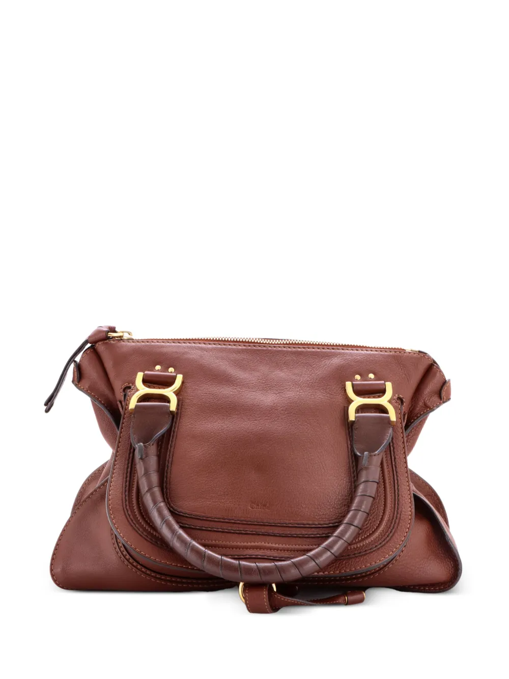 Chloé Pre-Owned Mittelgroße Marcie Schultertasche aus Leder - Braun