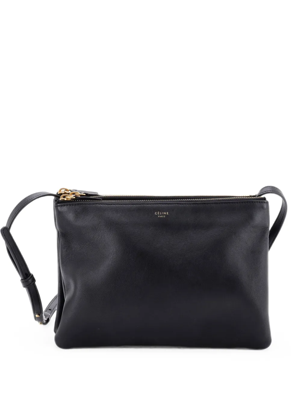 Celine Pre-Owned Trio Leather Large crossbody bag - Black