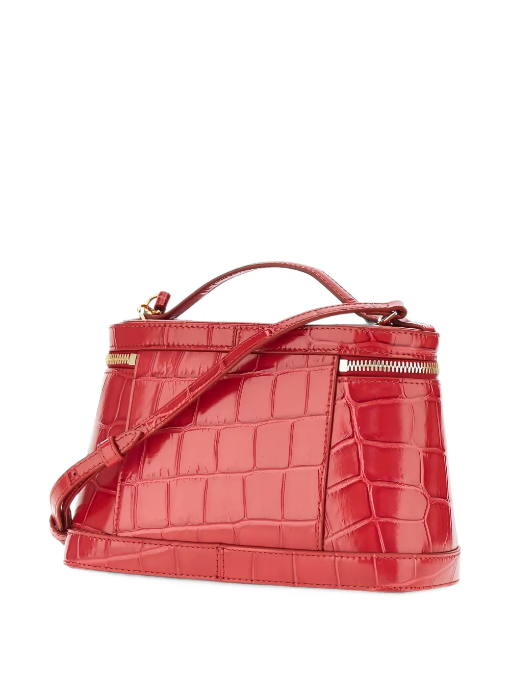 Jacquemus Le Petit Vanity schoudertas met krokodillen-reliëf Rood