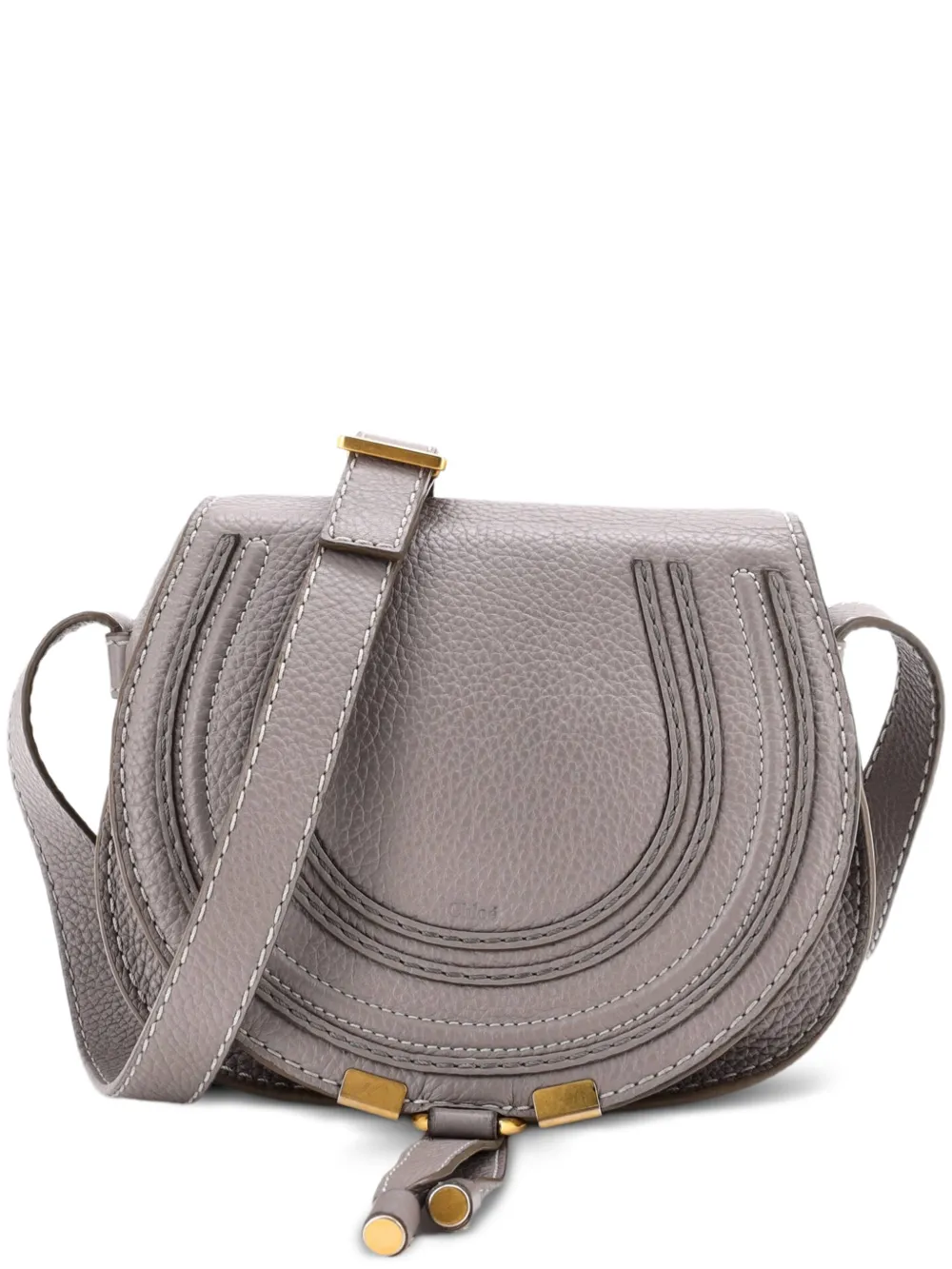 Chloé Pre-Owned Kleine Marcie Umhängetasche aus Leder - Grau