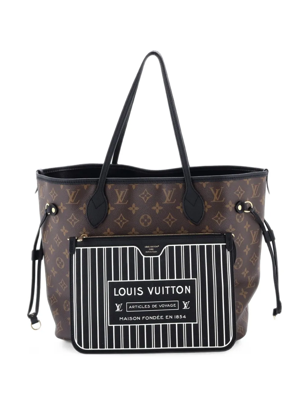Louis Vuitton Pre-Owned Neverfull Inside Out MM Tote Bag aus Monogramm-Canvas - Schwarz