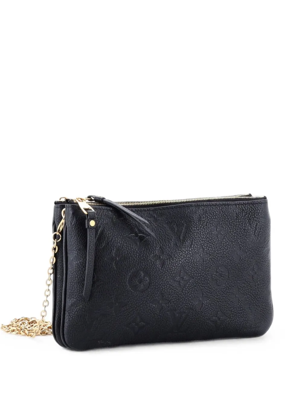 Louis Vuitton Pre-Owned Double Zip Pochette Monogram Empreinte Leather clutch bag - Nero
