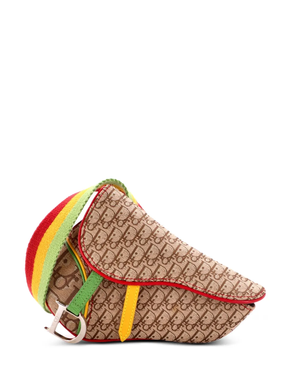 Christian Dior Pre-Owned sac banane Vintage Rasta Saddle Waist Bag Diorissimo en toile - Marron Christian Dior Pre-Owned sac banane Vintage Rasta Saddle Waist Bag Diorissimo en toile - Marron