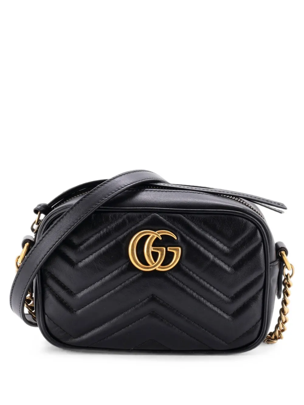 Gucci Pre-Owned GG Marmont Shoulder Bag Matelasse Leather Mini crossbody bag - Nero