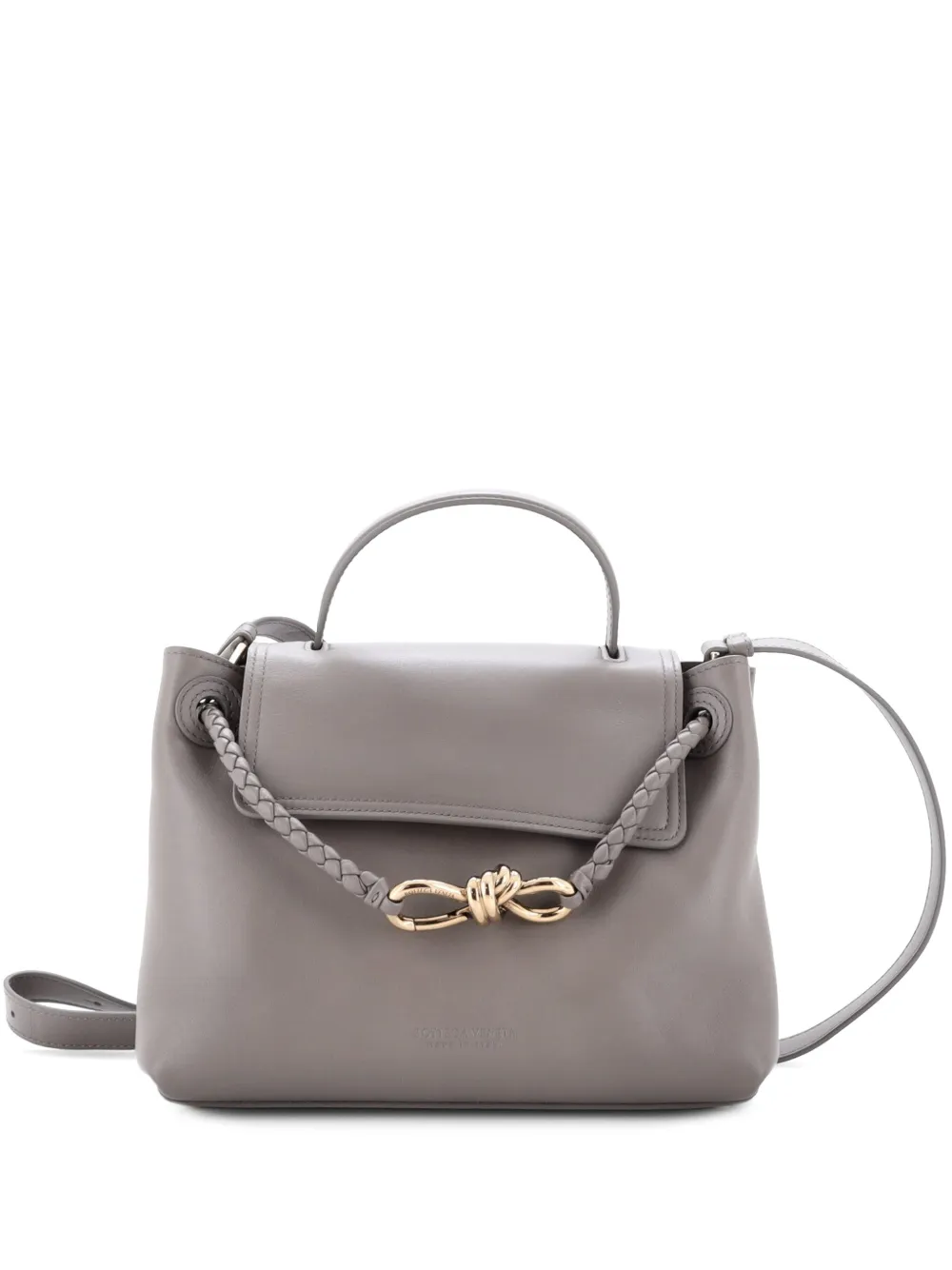 Bottega Veneta Pre-Owned Ciao Ciao Top Handle Bag Leather with Intrecciato Detail Small satchel - Grigio