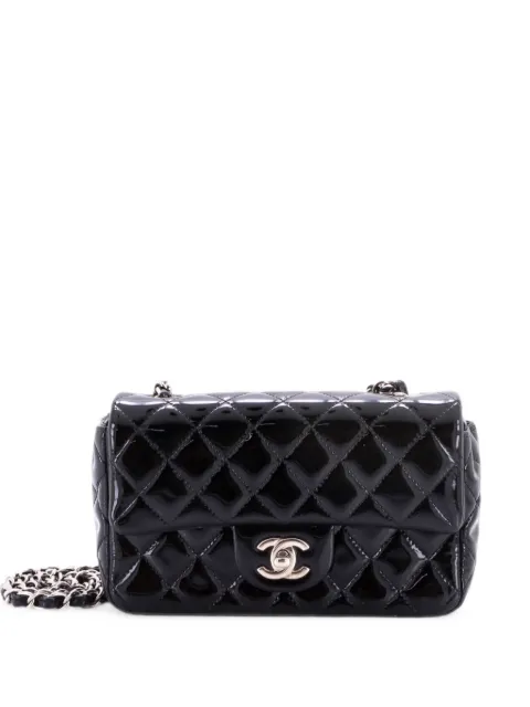 CHANEL Pre-Owned Classic Single Flap Bag Quilted Patent Mini crossbody bag