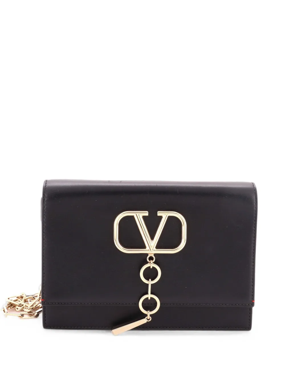 Valentino Garavani Pre-Owned VCase Shoulder Bag Leather Small crossbody bag - Nero
