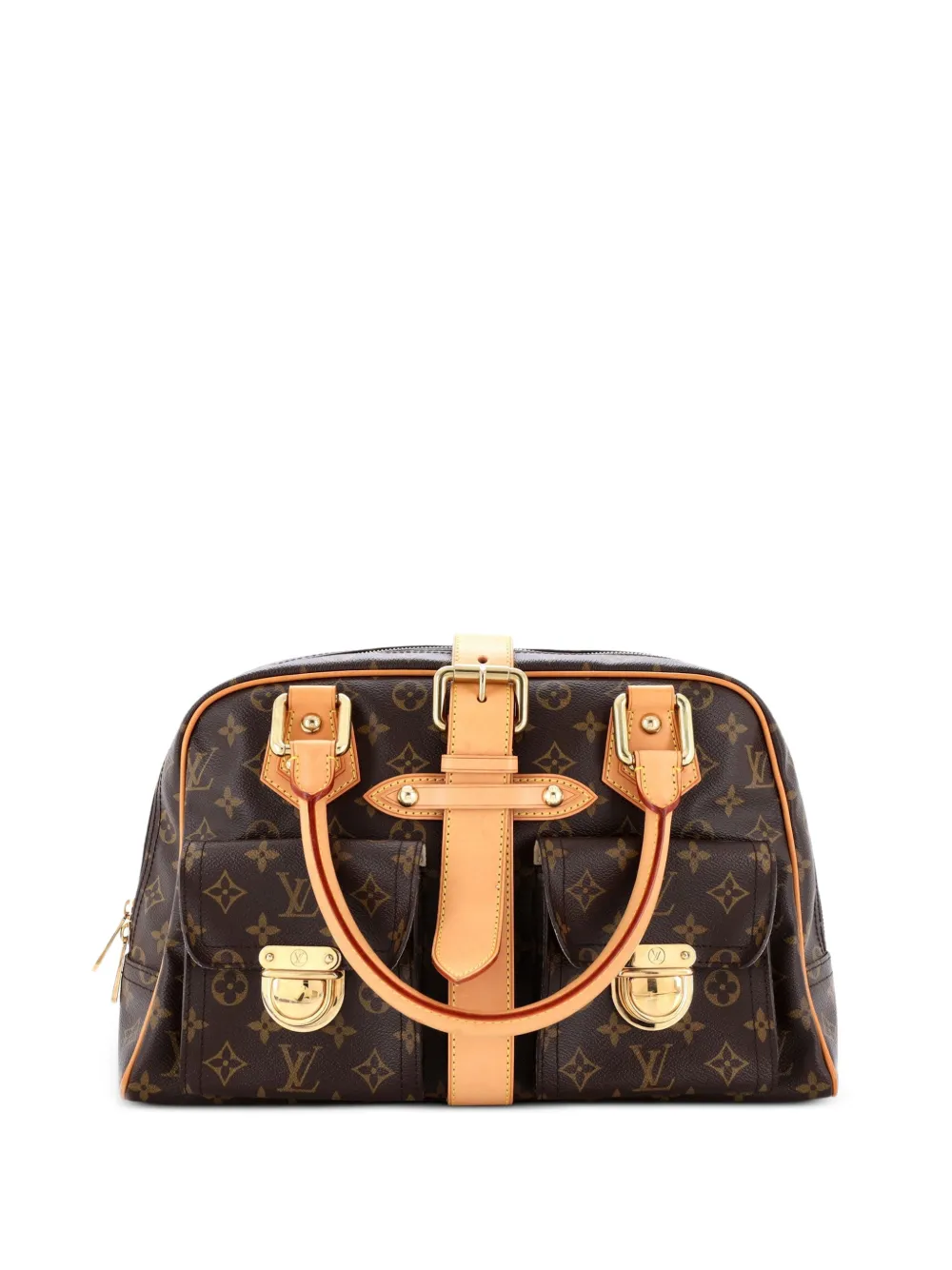 Louis Vuitton Pre-Owned Borsa a tracolla Manhattan Monogram in tela GM - Marrone