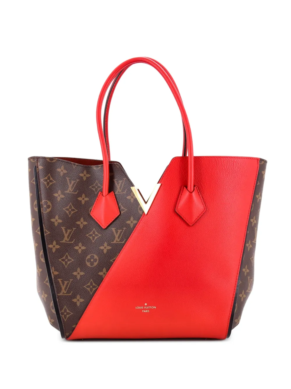 Louis Vuitton Pre-Owned Kimono Handbag Monogram Canvas and Leather MM tote bag in Brown