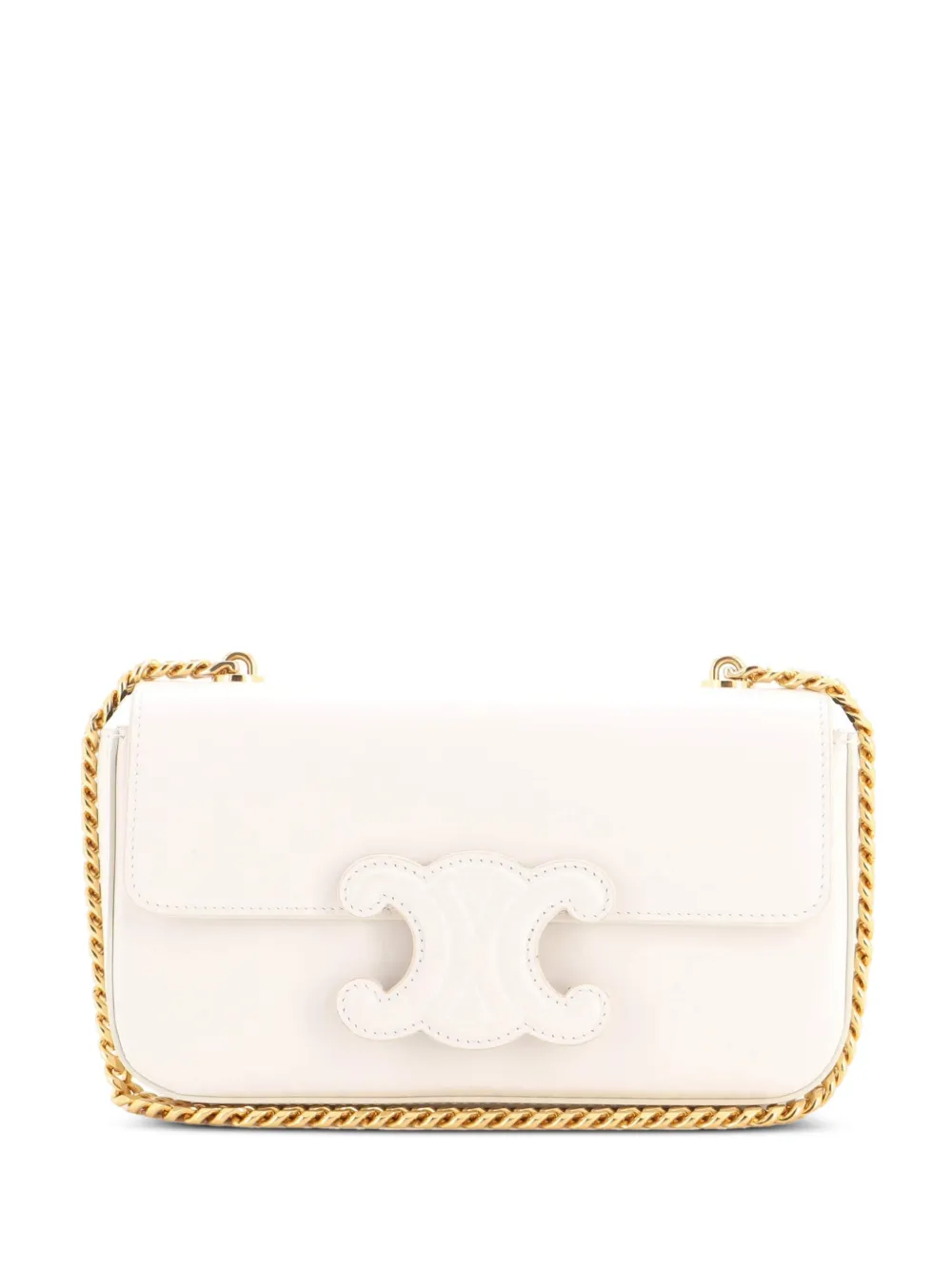 Celine Pre-Owned Triomphe Chain Leather Small shoulder bag - Bianco
