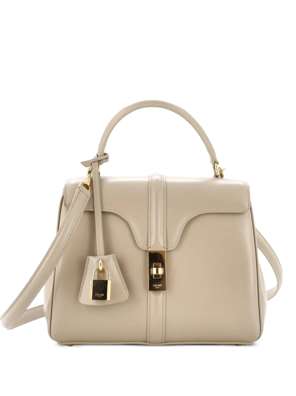 Celine Pre-Owned Kleine 16 Top Handle Bag Smooth Satchel-Tasche - Nude