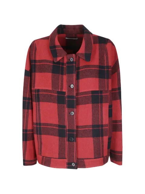 Sibel Saral fringe-trim plaid jacket