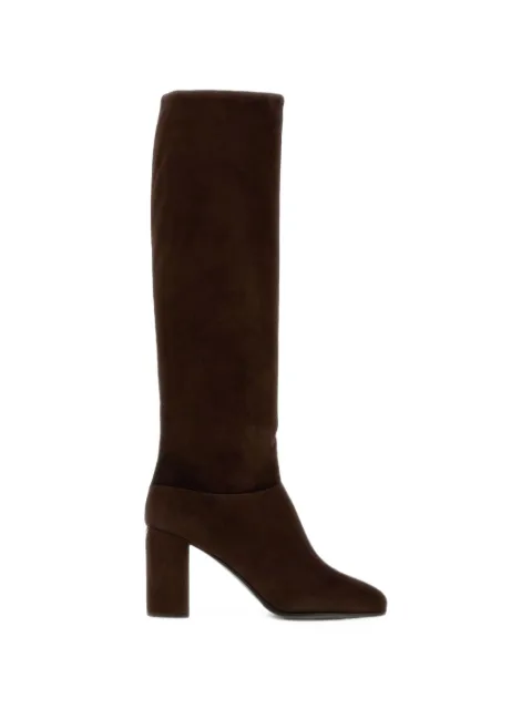 Prada suede knee-high boots