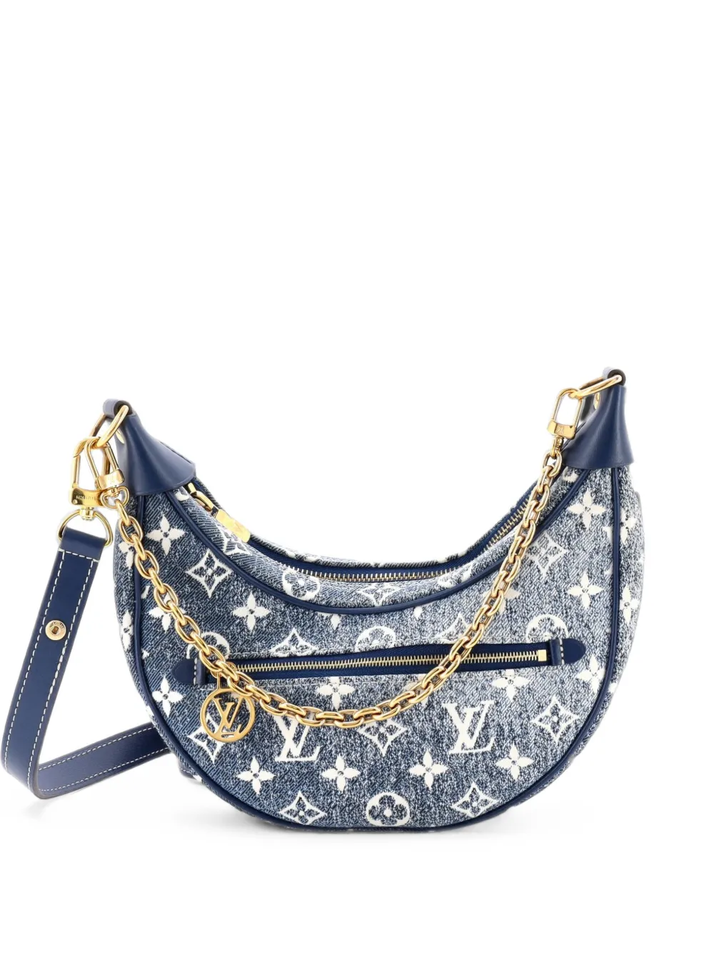 Louis Vuitton Pre-Owned Borsa passepartout Loop denim con monogramma - Blu