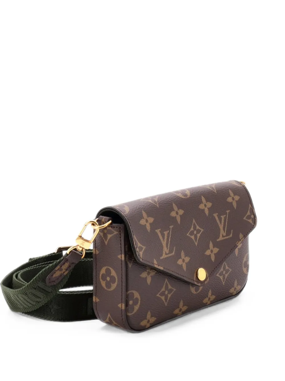 Louis Vuitton Pre-Owned Felicie Strap & Go Handtasche Monogram Canvas-Umhängetasche - Braun