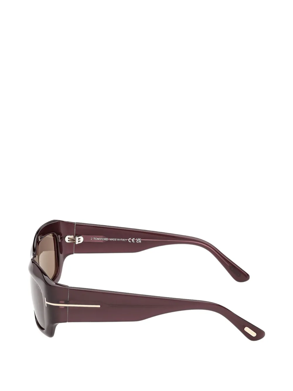 TOM FORD Eyewear Zonnebril met rechthoekig montuur Paars
