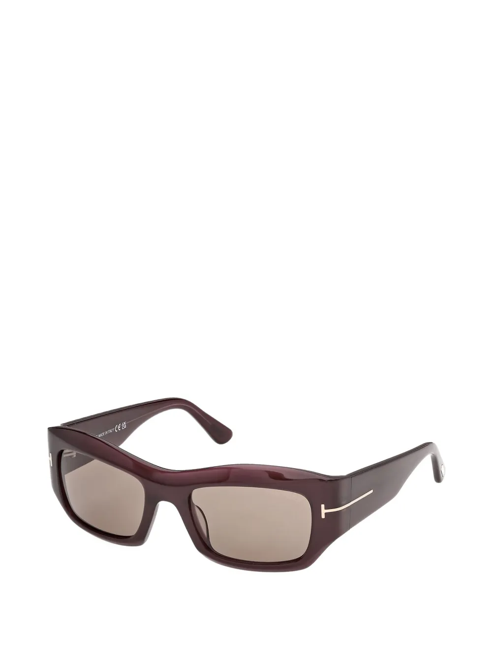 TOM FORD Eyewear Zonnebril met rechthoekig montuur Paars