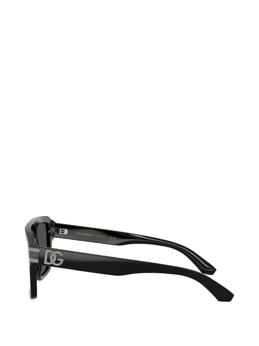 Dolce & Gabbana Eyewear Zonnebril met vierkant montuur en DG-logo-plakkaat Zwart
