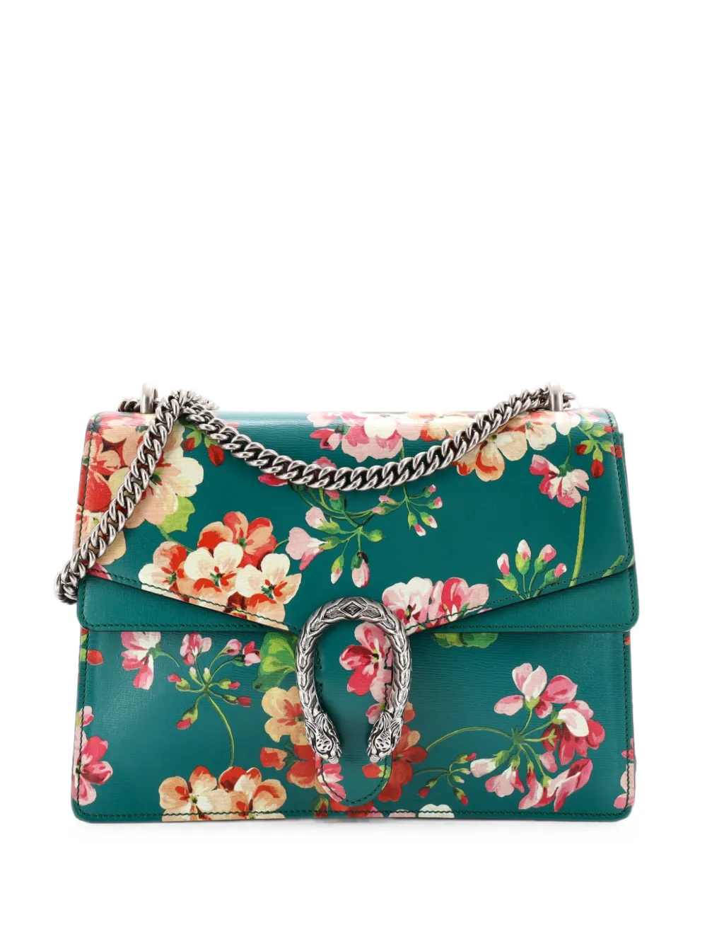 Gucci Pre-Owned Kleine Schultertasche mit Dionysus Bag Blooms-Print - Grün