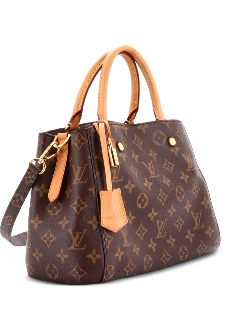 Louis Vuitton Pre-Owned Borsa a tracolla Montaigne BB in tela con monogramma - Marrone