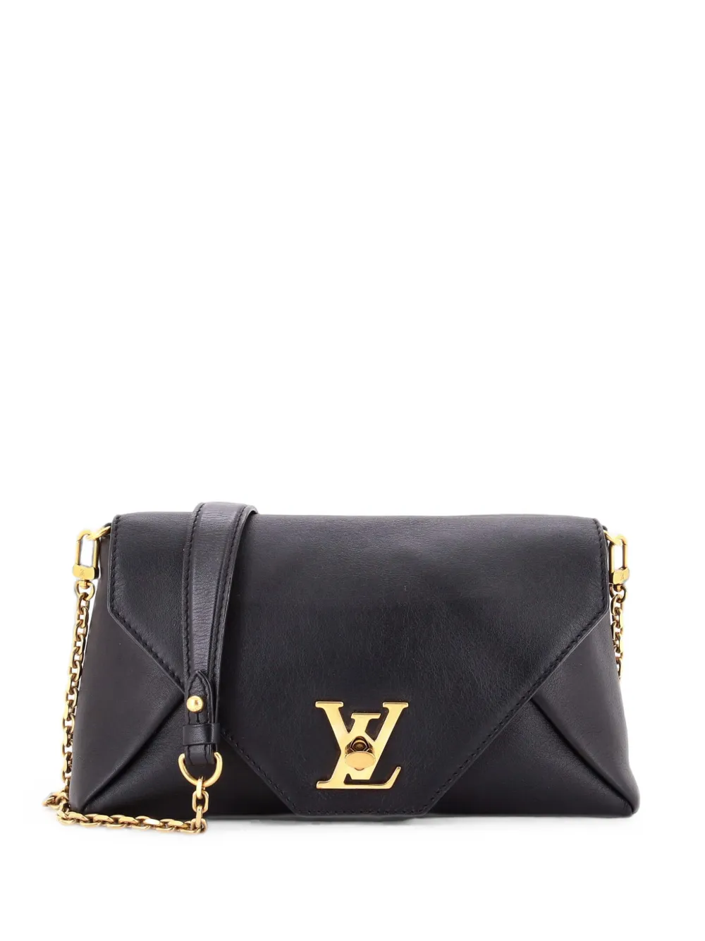 Louis Vuitton Pre-Owned Love Note Chain Clutch Leather crossbody bag - Black