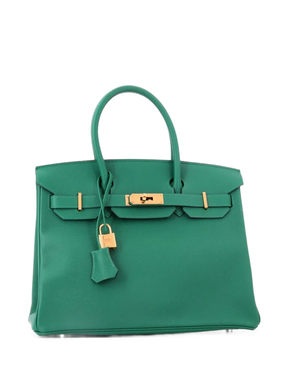 Hermès Pre-Owned Birkin Handbag Vert Vertigo Epsom with Gold Hardware 30 tote bag