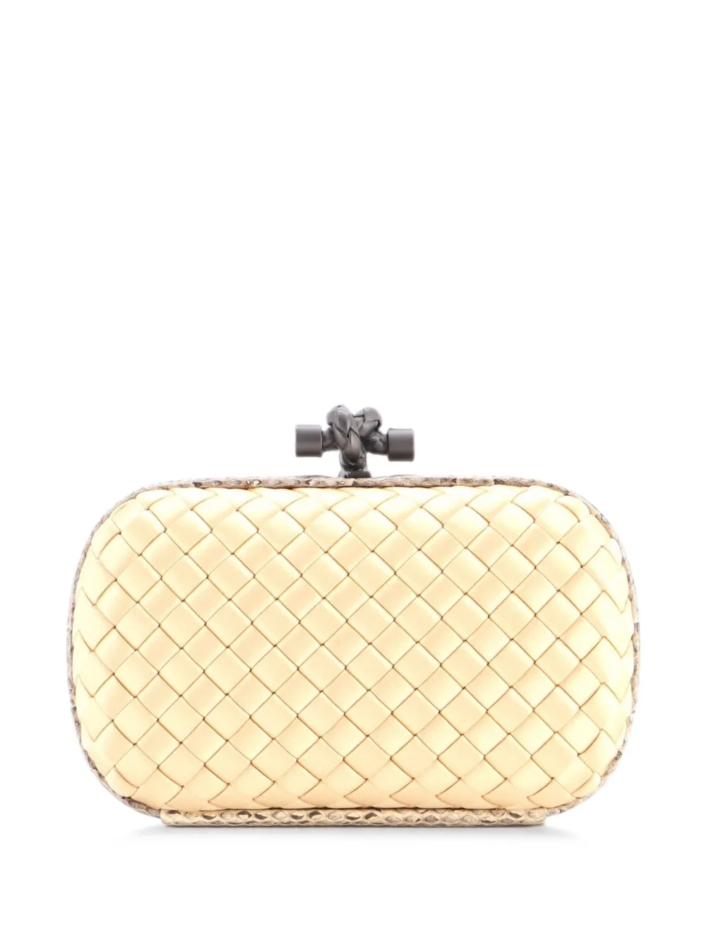 Bottega Veneta Pre-Owned petite pochette Box Knot en satin Intrecciato - Tons neutres