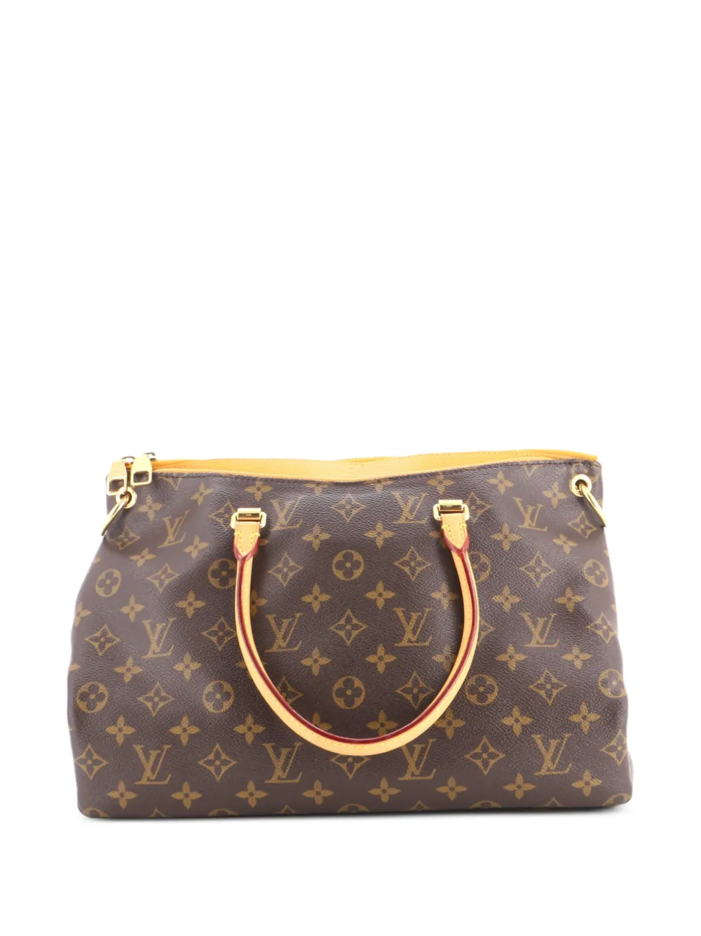 Louis Vuitton Pre-Owned Borsa tote Pallas in pelle e tela con monogramma e tracolla - Marrone