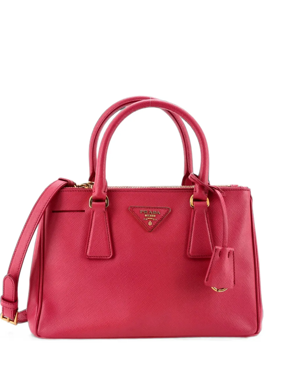Prada Pre-Owned Double Zip Lux Saffiano Leather Small tote bag - Rosa