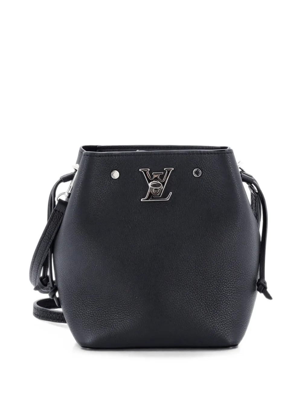 Louis Vuitton Pre-Owned Lockme Leather Nano bucket bag - Black