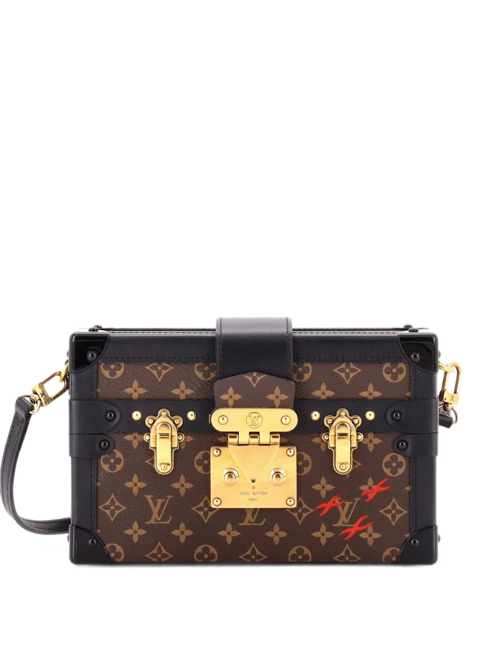 Louis Vuitton Pre-Owned Petite Malle Handbag Monogram Canvas clutch bag - Marrone