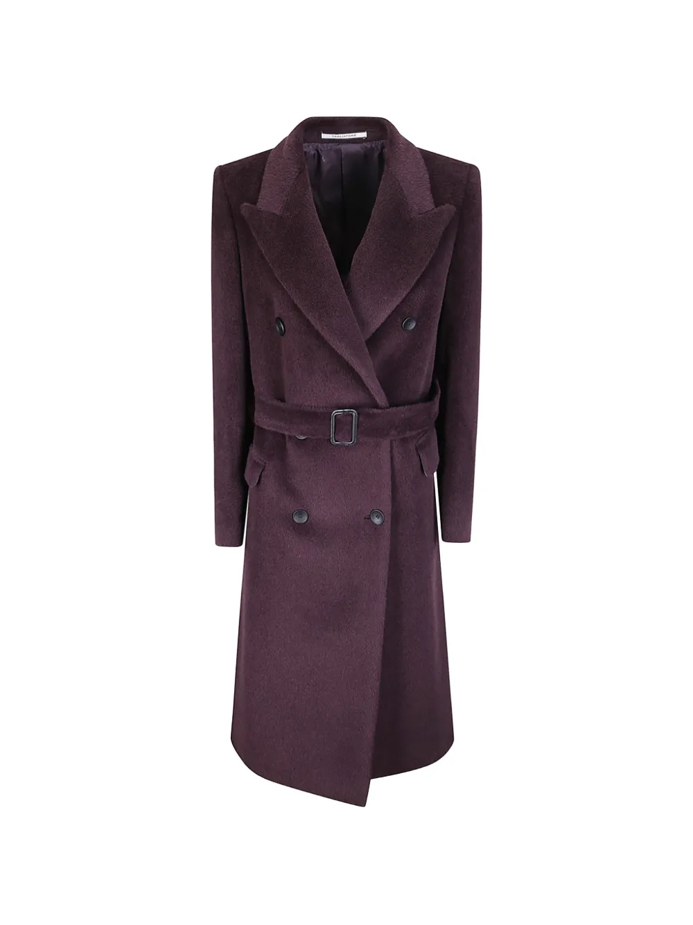 Tagliatore Jole double-breasted belted coat - Viola