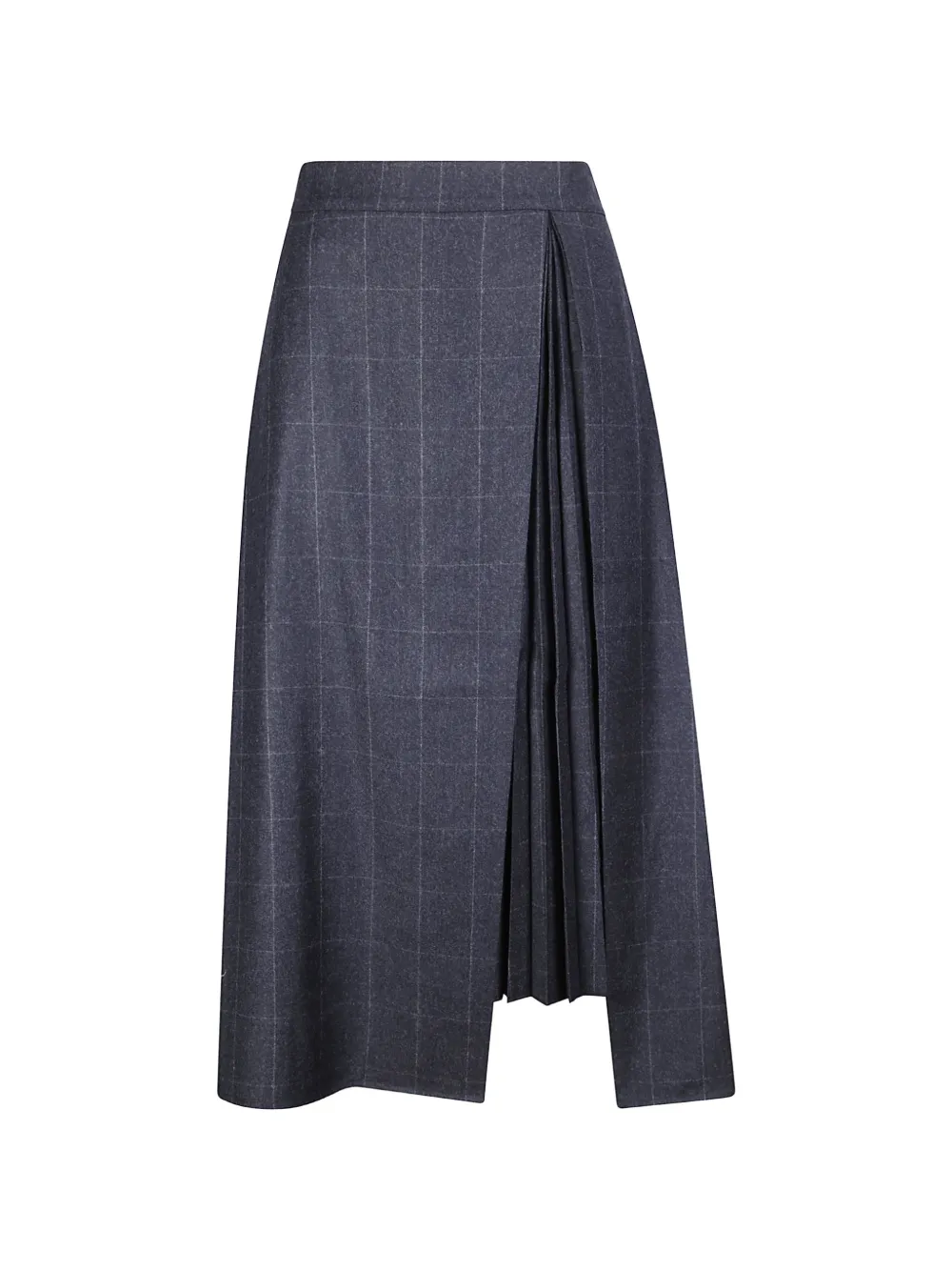 Sibel Saral windowpane pleated maxi skirt
