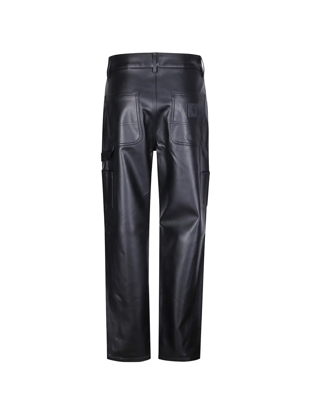 Carhartt WIP Arizona straight-leg leather trousers Zwart