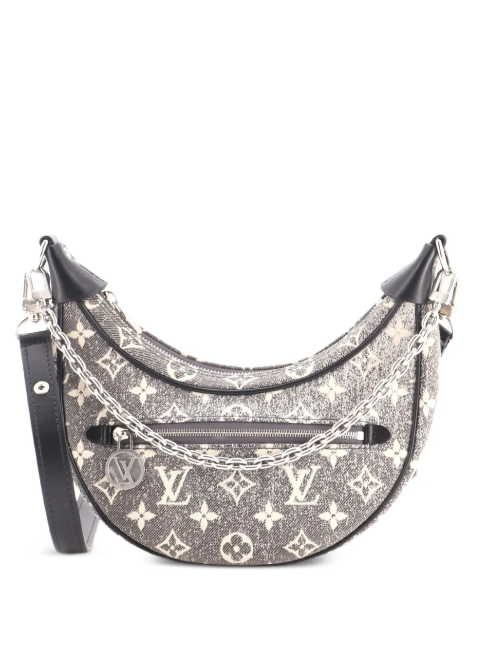 Louis Vuitton Pre-Owned Borsa passepartout Loop denim con monogramma - Grigio