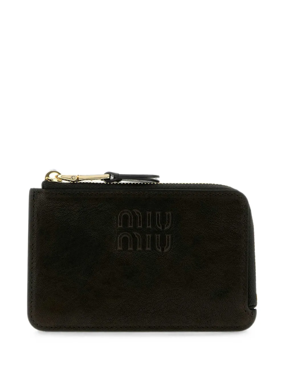 Miu Miu nappa-leather envelope card holder - Nero