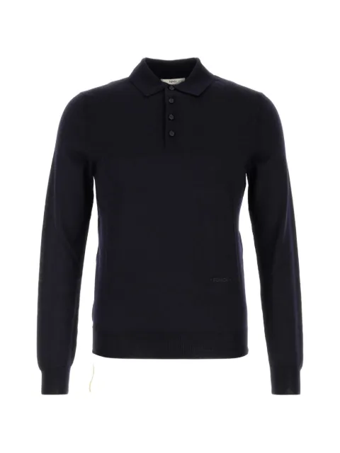 FENDI long-sleeve wool polo shirt