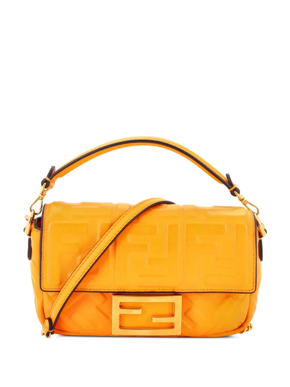 Fendi Pre-Owned Mittelgroße NM Umhängetasche mit Zucca-Prägung - Orange