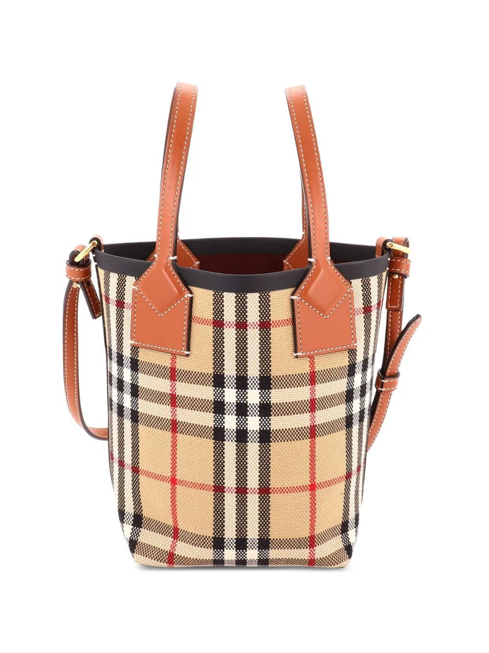 Burberry Pre-Owned London Tote Vintage Check Canvas Mini shoulder bag - Marrone