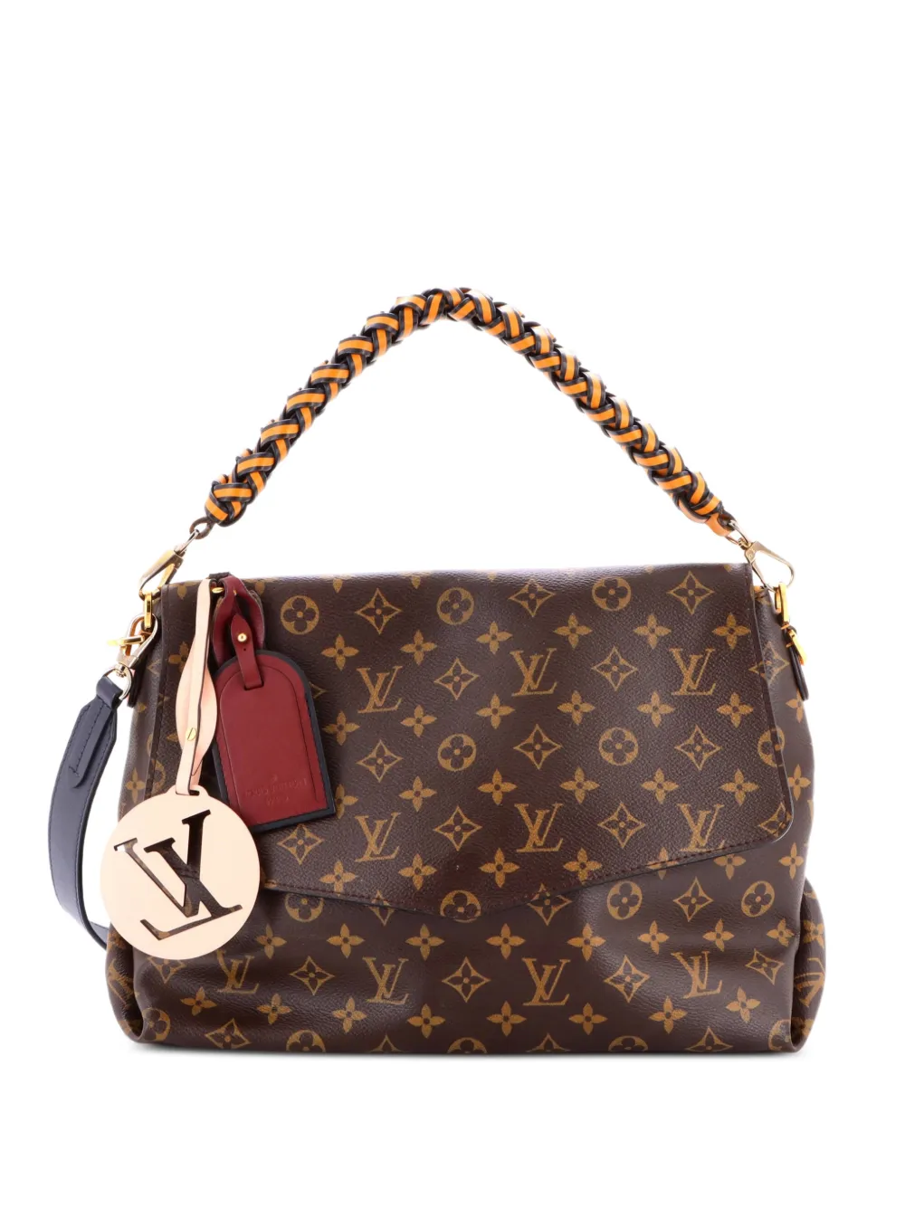 Louis Vuitton Pre-Owned Braided Handle Beaubourg Handbag Monogram Canvas MM shoulder bag - Marrone