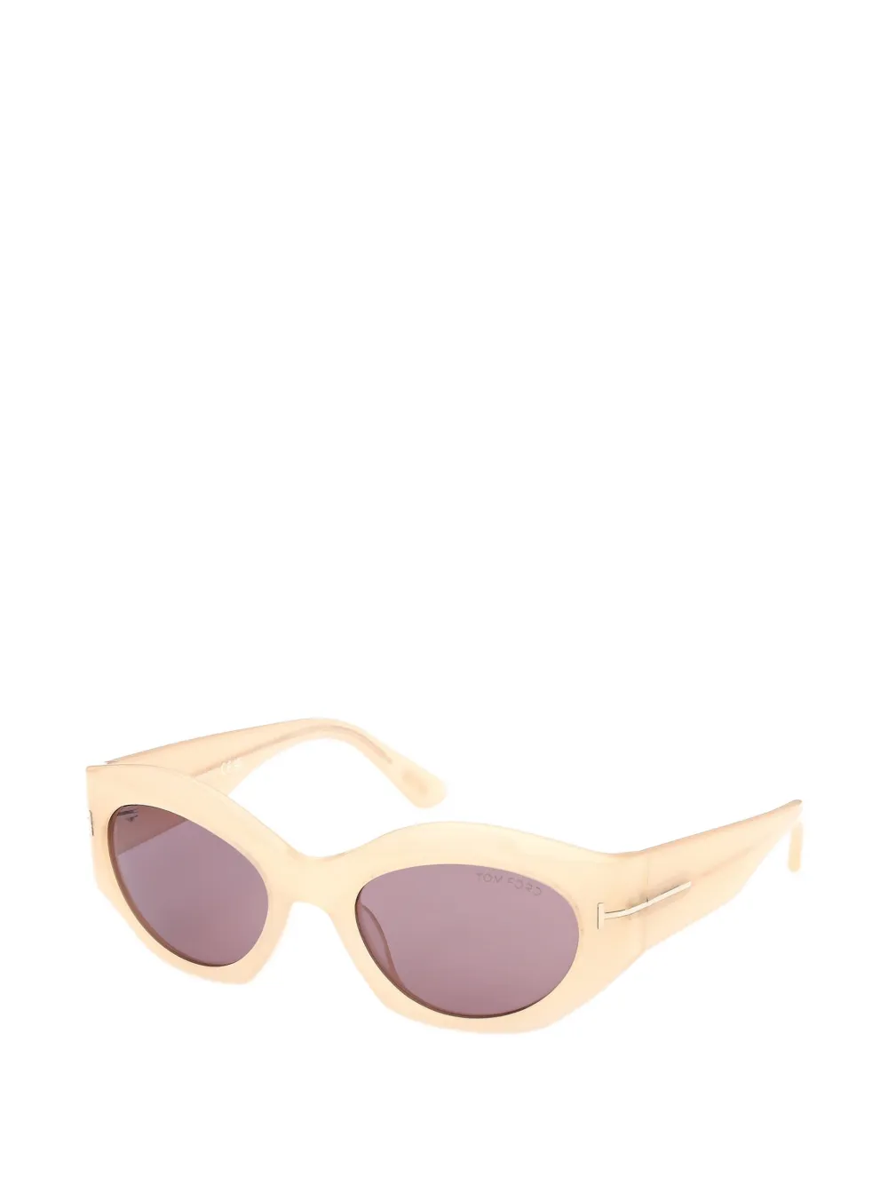 TOM FORD Eyewear Emmeline-02 zonnebril met geometrisch montuur Beige