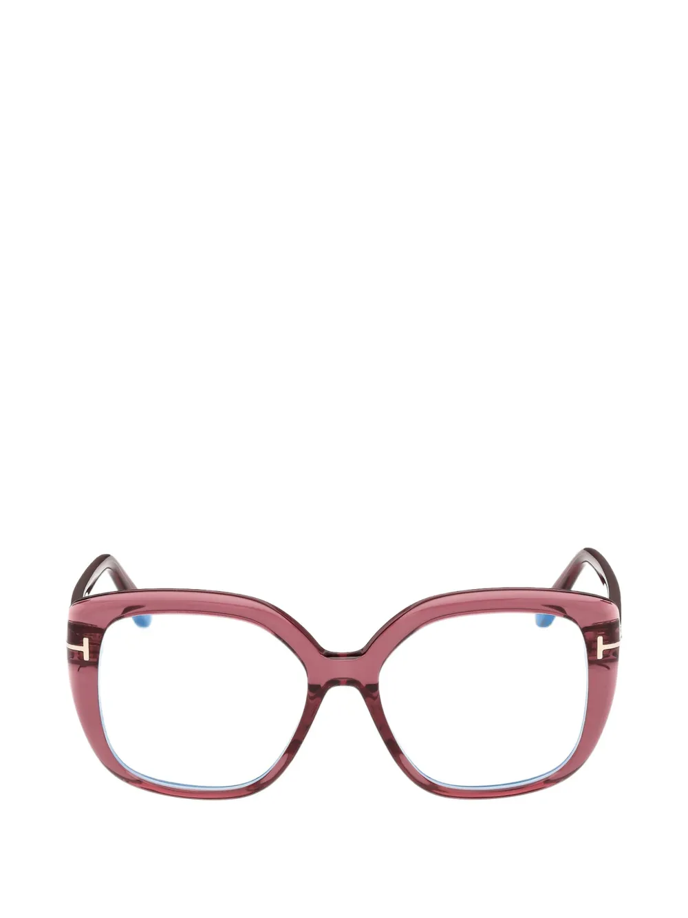 TOM FORD Eyewear geometric-frame glasses - Rosso