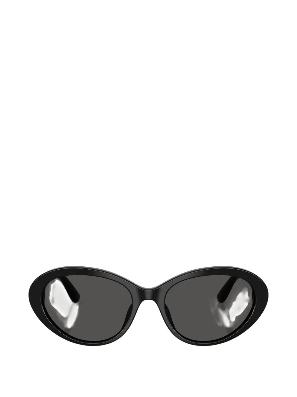Dolce & Gabbana Eyewear logo-detail oval-frame sunglasses - Nero
