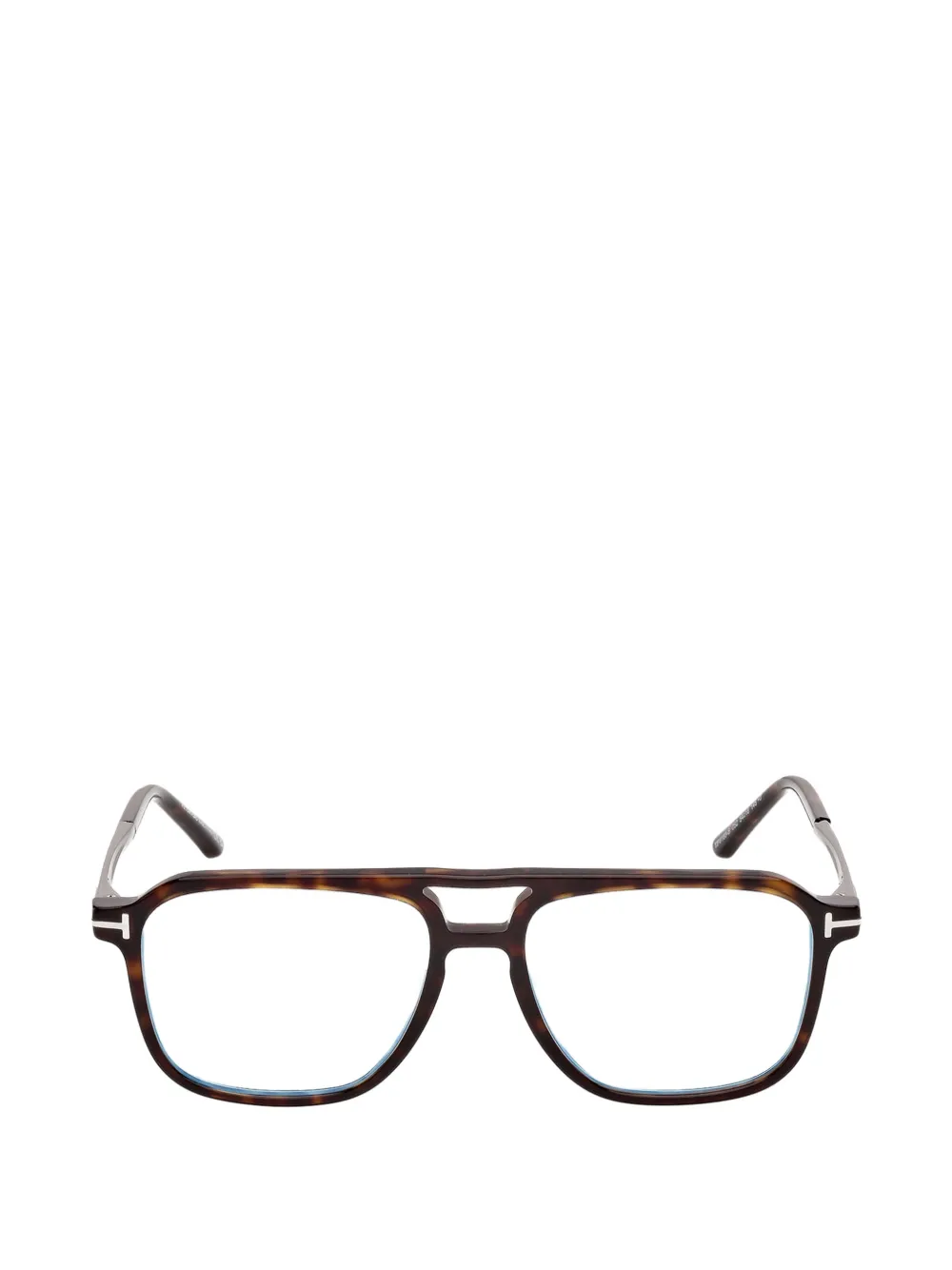 TOM FORD Eyewear Navigator square-frame glasses - Marrone