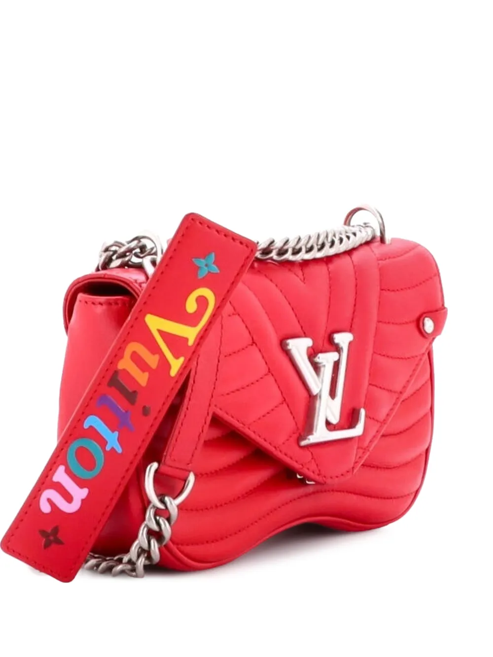 Louis Vuitton Pre-Owned New Wave Chain Bag Quilted Leather PM shoulder bag - Rosso