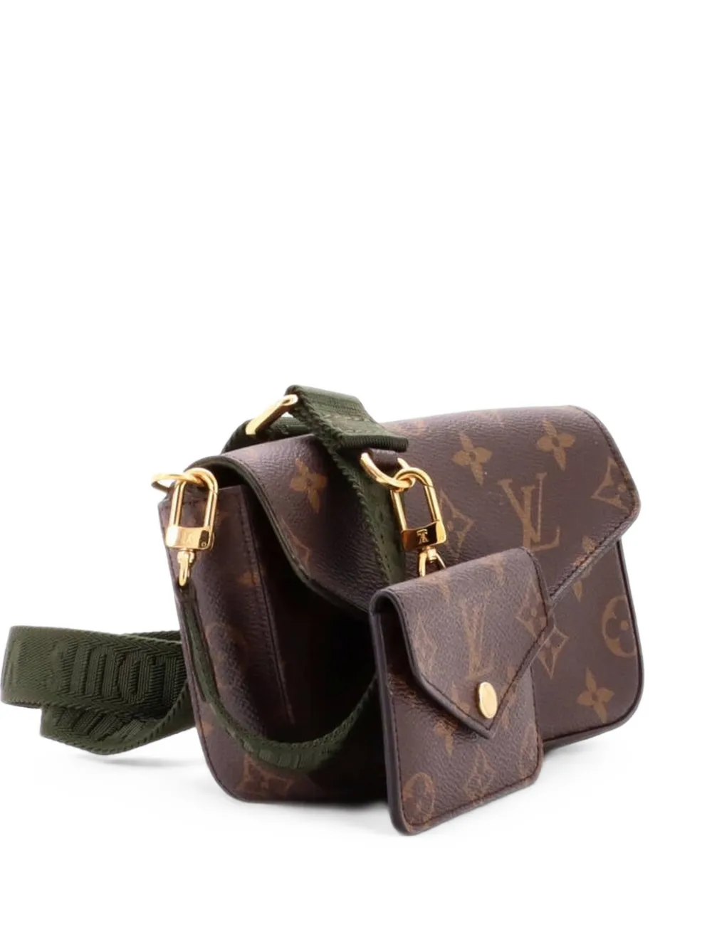 Louis Vuitton Pre-Owned Felicie Strap & Go Handtasche Monogram Canvas-Umhängetasche - Braun