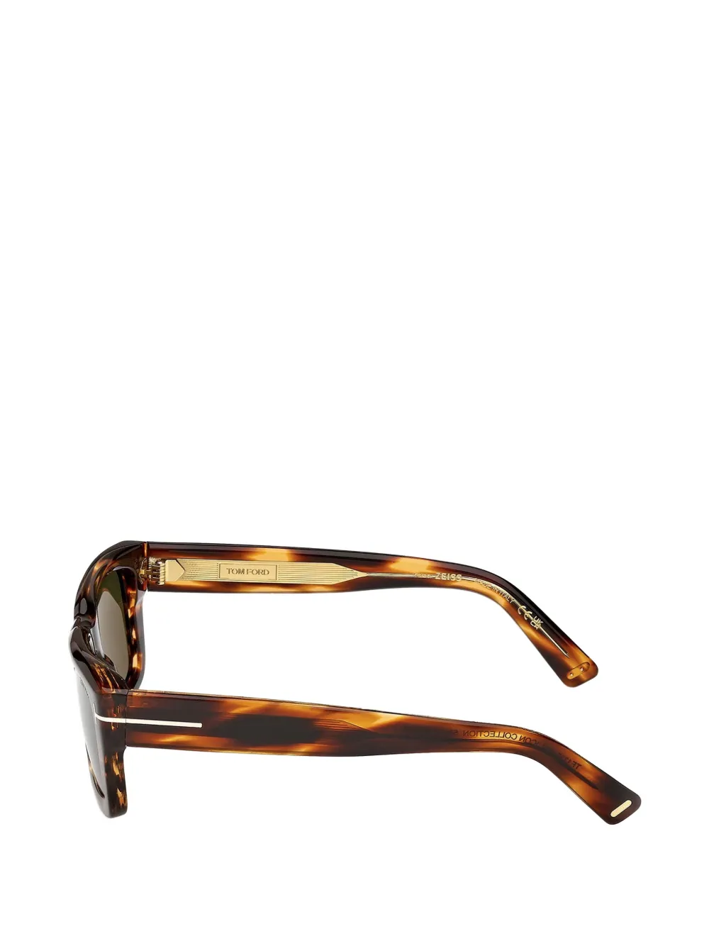 TOM FORD Eyewear Icon zonnebril met rechthoekig montuur Bruin
