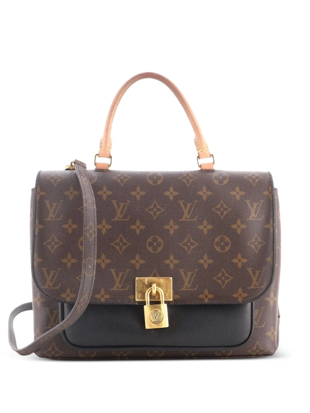 Louis Vuitton Pre-Owned Marignan Handbag Monogram Canvas with Leather shoulder bag - Marrone